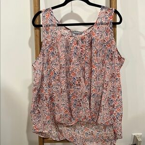 Daisy Fuentes Floral Translucent Tank Top